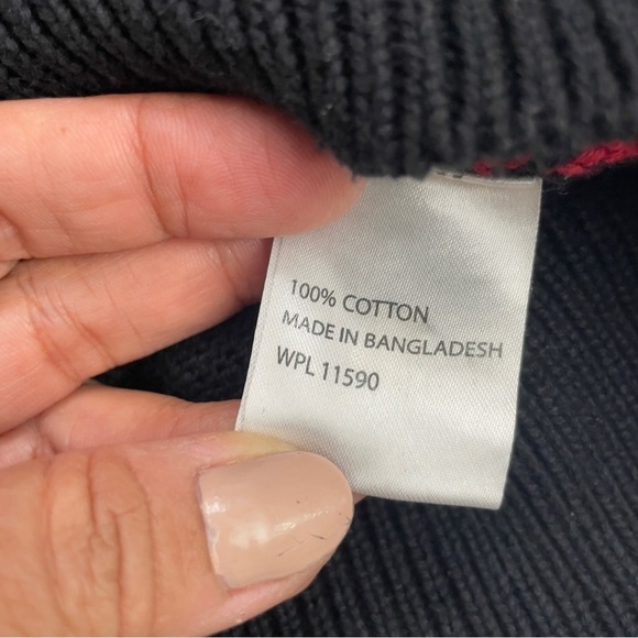 Weatherproof Vintage Men's Large Black Button Shawl Collar Holiday Sweater - Picture 6 of 10